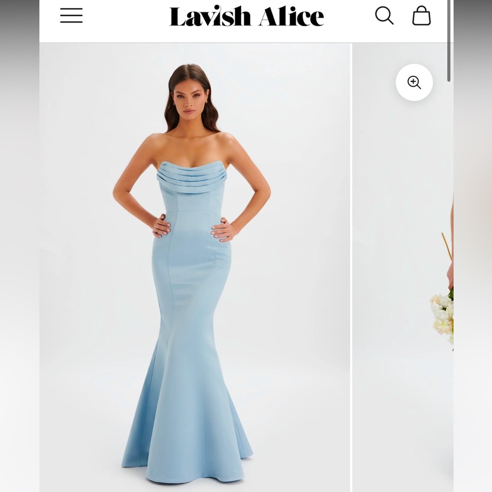 NEW Lavish Alice Freya Bonded Satin Cowl Neck Dusty Blue Maxi Dress Size XXL 14